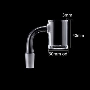 wholesale 30mm OD saldato Banger al quarzo con bordo smussato Chiodo 10mm 14mm 18mm Banger al quarzo maschio femmina per bong acqua bong bong piattaforma petrolifera