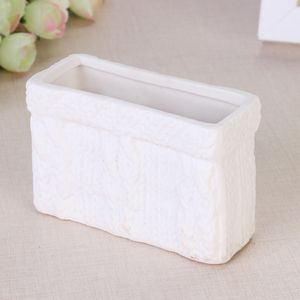 DIY Mini Creative Ceramic Grass Potted Plant Desktop Office Decor - 01