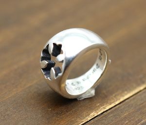 Fashion-Sterling Silver Ringar Trend Personlighet Smycken Punk Style Mens och Womens Lovers Present Hip Hop Cross Style Luxury Designer