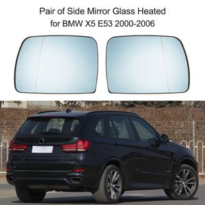 Freeshipping Pair of Side Mirror Glass Heated 51167039598 for BMW X5 E53 2000-2006