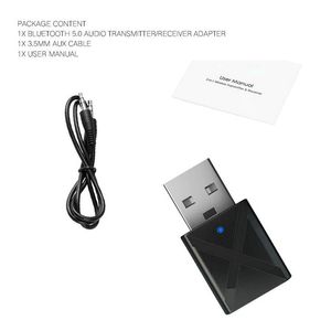 Bluetooth 5.0 Transmitter Receiver Mini 3.5mm AUX Stereo Wireless Bluetooth Adapter For Car Music Bluetooth Transmitter For TV KN320