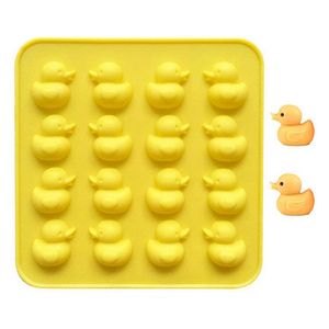 3D Duck Silikonowa forma do pieczenia ciasto Forma Seria Czekoladowe formy BPA Darmowe narzędzia DIY Bakeware Mini Fondant Forms Yellow 122003