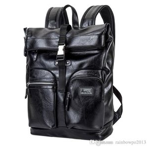 Factory Wholesale brand men handbag high quality leather mens backpack multi-functional compartment computer bag outdoor travel leisure leathers backp