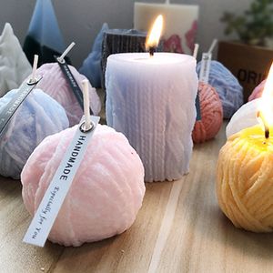 Candle Mold Pillar Silicone Stick Coluna Aromaterapia Handmade Soap Bola De Lã Silicon Gesso Molde 3D Big