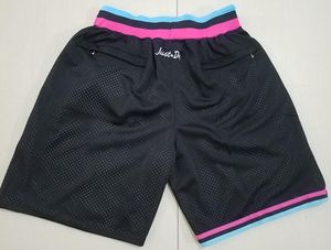 Nowa drużyna Vintage BaseKetball Shorts Pocket Ubrania Runki Czarny różowy kolor właśnie wykonany rozmiar s-xxl