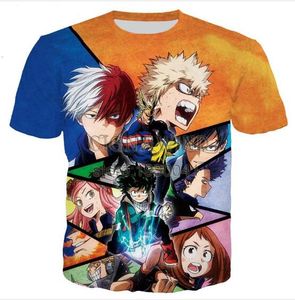 Mais novo Moda Mens / Mulher Meu Hero Academia Estilo de Verão Tees 3D Imprimir Casual T-shirt Tops Plus Size BB052