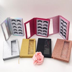 Высокое качество 5Pairs Искусственного норковый 3D Ресниц Природного Lashes глаза с клиентами Lashes Book голографической Book Color