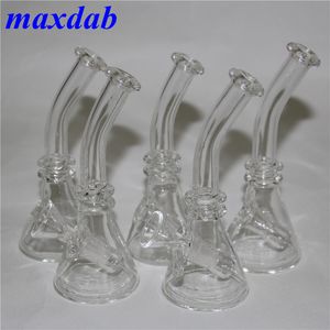 Mini cam beher nargile 4.5 inç bong dab teçhizat su boruları bongs baş boru balmumu petrol kuleleri küçük fıskık