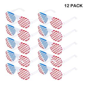 Louver glasses full frame American flag glasses Europe and America novel dance party holiday supplies Christmas party gifts