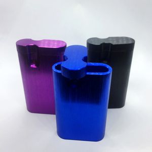 Mini portatile in metallo strumento di stoccaggio scatola contenitore contenitore vaso primavera pop-up tubo design portatile per sigaretta tabacco erba