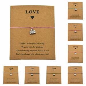 Neue Personality Lese Lovers Buch Charm-Armbänder für Frauen Männer Lehrer Schüler Geschenke Adjustable Seil Loev-Karte Schmuck