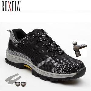 Roxdia varumärke plus storlek 39-48 Stål Toecap Män Arbetssäkerhet Stövlar Camouflage Steel Mid Sole Impact Resistant Women Shoes RXM102