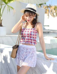 Donne da bagno divisi in tre pezzi Conservative Small Fragrance Korean Slim Fresh Skirt Frump Swimming Suit