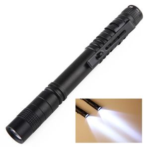 wholesale Free DHL Fedex UPS led Flashlights Outdoor Pocket Portable Torch Lamp 1 Mode 300LM Pen Light Waterproof Penlight with Pen ClipZZ