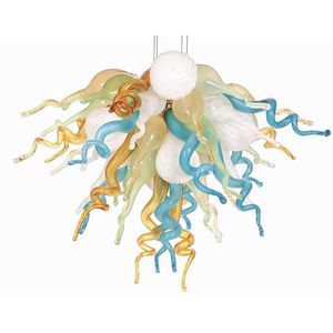 Art Deco Lamp Living Room Pendant Lights Longree Ceiling Murano Glass Chandelier Wedding Decoration Colorful Light Indoor Lighting