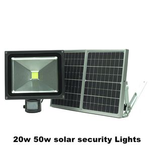 50W 20W Słoneczny ruch Wykryty Security Light 6000K Biały Czujnik ruchu Lekki Wodoodporna IP65 Night Vision Napełnianie światła do kamery CCTV