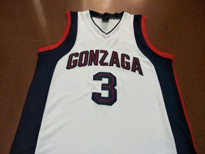 Özel Erkekler Gençlik kadınları nadir Gonzaga Bulldogs # 3 Adam Morrison Kolej Basketbol Forması Boyut S-4XL veya özel herhangi bir isim veya numara forması