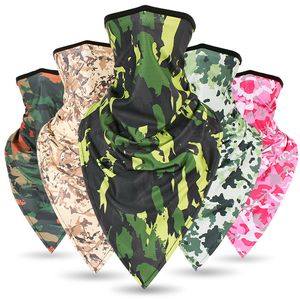 Windproof máscara máscaras Army Tactical Camo Triângulo Cachecol Rosto Sports Pesca Ciclismo Correr Neck Gaiter Tampa mágica de proteção engrenagem CCA12116