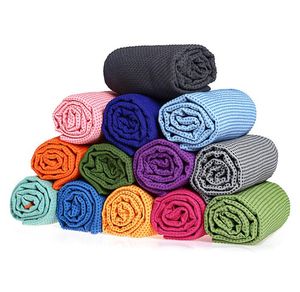 wholesale yoga towel for mats soft Towels Blanket Non-Slip Microfiber Silicone Dots High Moisture Quick Drying Outdoor camping blanket Mats