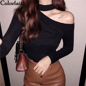 Women's Sweaters Women Pullovers Sweater Knitted Autumn Spring Fashion Bottoming Sexy Off The Shoulder Elegant Ladies Tops SW9989