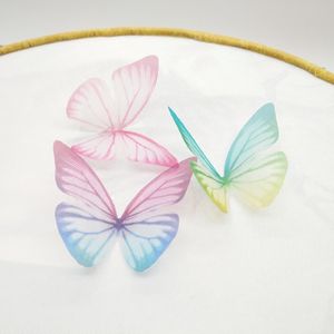 Sigle Layer Tüll Schmetterling DIY handgemachte Haarnadel Halskette Ohrring Simulation Gaze Schmetterling Schmuck DIY Haarschmuck