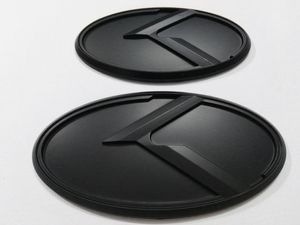 2 Stück neue 3D-schwarze K-Logo-Abzeichen-Emblem-Aufkleber passend für KIA OPTIMA K5 2011–2018 Auto-Embleme282l