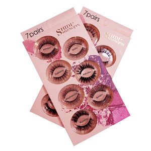 7 Pairs Mixed False eyelashes for a week everyday 3D water mink hair eyelash with tweezers set free ship 30