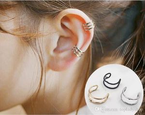 Clip-on & Screw Back punk minimalist no ear pierced clip personality double coil men women u type ear