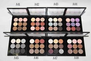 M Varumärke Bästa kvalitet Pigment Eye Shadow x 9 Burgunday Times Nio Eyeshadow X9 Färger Matte Palette Made In Usa Gratis Fast Ship