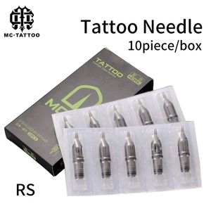 10st RS disponibla sterila tatueringspatronnålar för tatueringar Rotary Machine Pen Round Shader Supplies