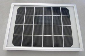 Compre um ganhe 4 presentes grátis de alta qualidade 3W painel solar 6V / 500MA Monocrystalline laminação de vidro com moldura