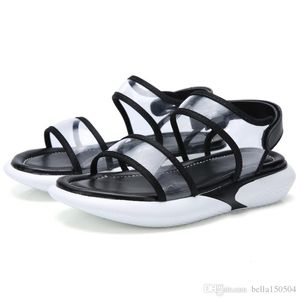 Mode Rom stil sandaler damer lyx designer sport tofflor tjejer peep toe sandaler breda platt hala flip-flops strand kvinnor skor