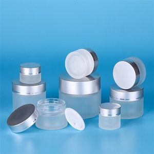 5g 10g 15g 20g 30g 50g Cosmetic Empty Bottle Frosted Glass Jars Refillable Makeup Cream Container Packaging Bottles