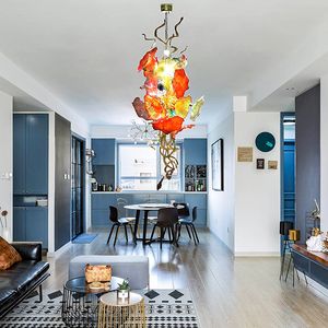 Moderna ljuskronor lampor dekoration glans hänge-lampor för vardagsrum matsal trappor kristall hängande lampa maskros ledd konst dekorativ personlighet