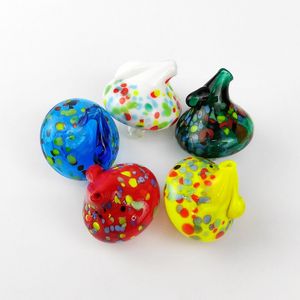 Renkli Karbonhidrat Kapağı Sigara Aksesuarları Mantar Yön Airflow 35mm Kuvars Banger Çivi Mini Bongs Dab Yağ Donanları