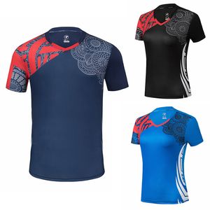 Maglie da corsa Camicie sportive Uomo Quick-DRY Women Gym T Badminton, maglietta sportiva con maniche da ping pong