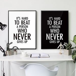 Wholesale boy posters for sale - Group buy Black White Multicolor Nordic Minimalist Typography Never Gives Up Quotes Art Print Poster Nursery Wall Picture Canvas Painting Boy Kids Roo