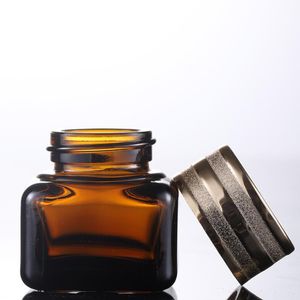 Hot Sale Amber Transparent 15g Face Square Glass Jar para Cosméticos Creme para Olhos 440pcs/lote em estoques
