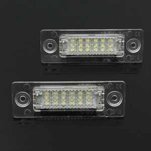 Freeshipping 2Pcs LED освещения номерного знака 18LEDs Освещение номерного знака для VW / Golf / Jetta / Caddy MK / Passat / Touran / T5 Transporter / Skoda 12V