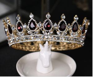 Europeisk och amerikansk Rhinestone Crown Full Circle Big Crown Bridal Tiara Crown