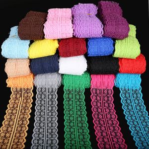 19 Colors accessory Lace Ribbon Tape 45MM Lace Trim Fabric DIY Embroidered Net White Cord For Sewing Decoration