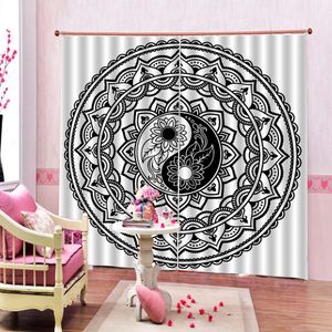 Floral personalizado Cortinas Ilustração bonita Flores Fofoca Sala Quarto Cozinha Janela Blackout Curtain