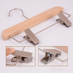 Dorosłe i dziecięce wieszaki Wieszaki z drewna Real Wood Spodnie Rack Log Non - Paint Odzież Rack Non Slip Children Hanger EOO1372-8