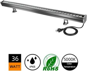 36W LED Wall Washer Linear Light Bar, [200W HPS/HID Equivalent], 5000k Cool White, 3600lm, 120V, IP65 Waterproof, 3.2ft/40 inches, Hotels,