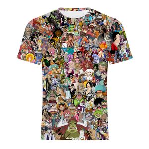 ニューサマーワンピースルフィTシャツカジュアルTシャツホムoネックストリートウェアマンTシャツ男の子服Tシャツアニメ夏トップティー