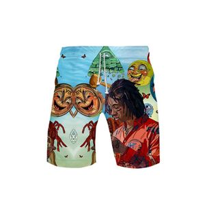 Męskie 3D Trippie Redd Shorts 3D Board Trunks Summer New Szybkie suche mężczyzn Hip Hop Trippie Redd Short Pants