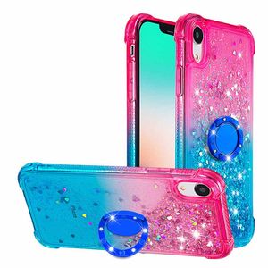 Wholesale a6 covers for sale - Group buy Rhinestone Diamond Ring Bling Liquid Gradient Quicksand Cases for iphone XR Soft Silicone Cover Sam galaxy J6 A6 Plus A20 XS Max