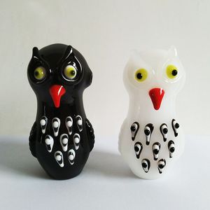 3.5inch tubi in vetro Animali Owl Pipe Spoon Tubi all'ingrosso gufo stile del tubo accessori di fumo mano 68g soffiato Vetro Spesso