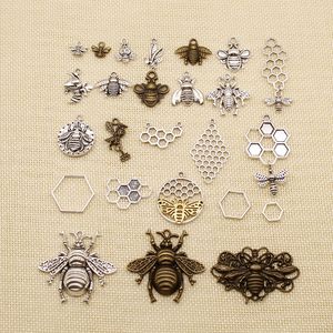 120 stuks charme voor het maken van sieraden DIY dierlijke bee honingraat HJ043