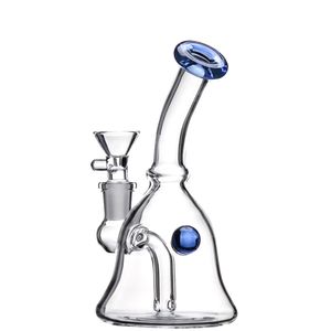 Bong in vetro da 6 pollici con ciotola in vetro Mini tubo per acqua in vetro colorato Dab Rig Oil Rigs Tubi Perc Heady Quartz Banger 1121